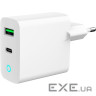 Зарядний пристрій Gembird 1xUSB-A + 1 Type-C (PD20Вт + QC3.0 18Вт) white (TA-UC-PDQC20L-W-01)