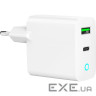 Зарядний пристрій Gembird 1xUSB-A + 1 Type-C (PD20Вт + QC3.0 18Вт) white (TA-UC-PDQC20L-W-01)
