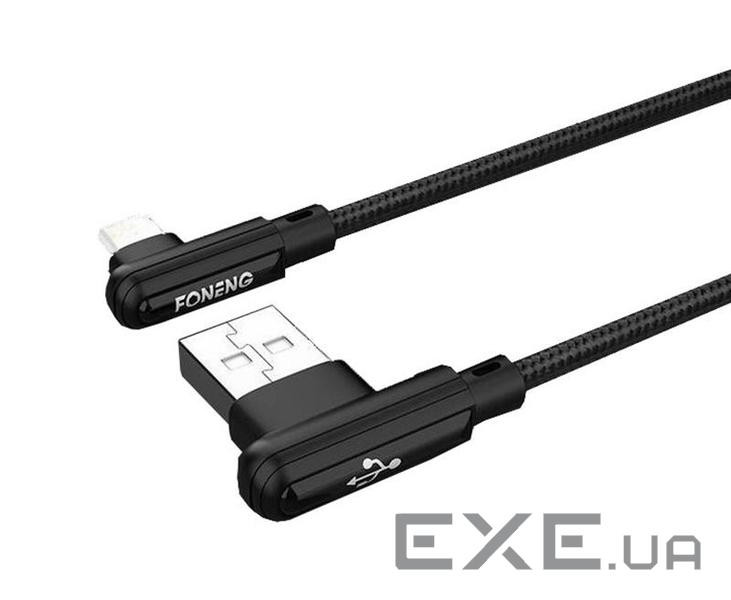 Кабель Foneng X70 90-degree Angle Gaming Cable (3A) USB - USB-C 1м Black (X70-CA-DAG-TC)