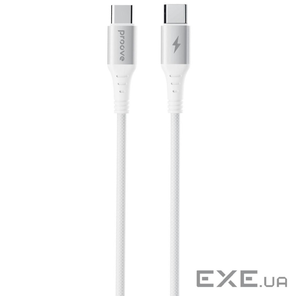 Кабель Proove WireX Type-C to Type-C 60W (1m) white (CCWX60002202)