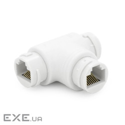 Розгалужувач RJ45 8P8C IP68 мама / 2 Х мама RJ45 для розгалуження кабелю, білий, водонепро (YT42222)