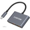 Концентратор Canyon hub DS-3 3in1 USB-C Dark Grey (CNS-TDS3)