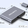 Концентратор Canyon hub DS-3 3in1 USB-C Dark Grey (CNS-TDS3)