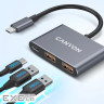 Концентратор Canyon hub DS-3 3in1 USB-C Dark Grey (CNS-TDS3)
