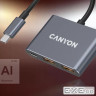 Концентратор Canyon hub DS-3 3in1 USB-C Dark Grey (CNS-TDS3)