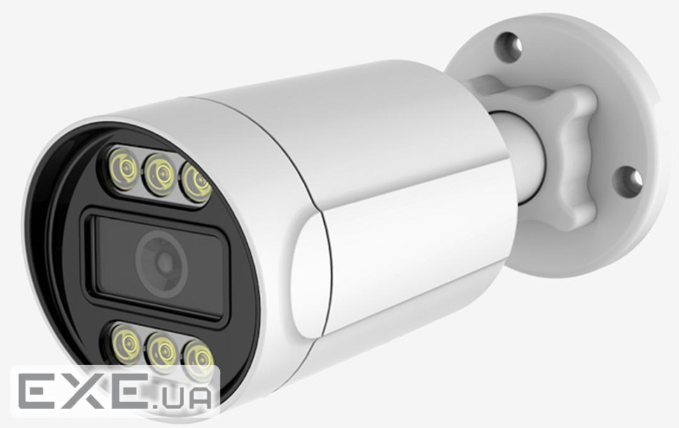 8MP Циліндрична камера з мікрофоном, подвійним підсвічуванням GW IPC04B8MP30 2.8mm, POE, L (YT43415)