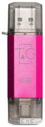 Флеш пам'ять T&G 8GB Star TG009TC Type-C/USB 2.0 Purple (TG009TC-8GFC)