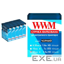 Стрічка до принтерів 10мм х 3.5м HD к. Black*5шт WWM (R10.3.5H5)