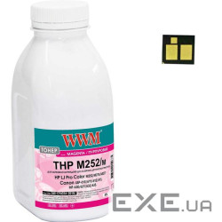 Тонер HP LJ Pro M252, Canon 045, 45г Magenta +chip WWM (045-CF403A-201M)