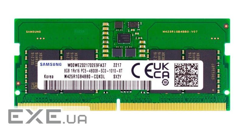 Модуль пам'яті для ноутбука SoDIMM DDR5 16GB (2x8GB) 5600 MHz Samsung (M425R1GB4BB0-CWMOL)