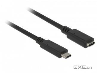 Кабель пристроїв-подовжувач Delock USB Type-C M/F,(USB3.1Gen1) 1.5m 3A AWG24+32 (70.08.5534-50)