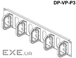 Кабельний організатор 2U односторонній, скоби 40х50 DP-VP-P3-H