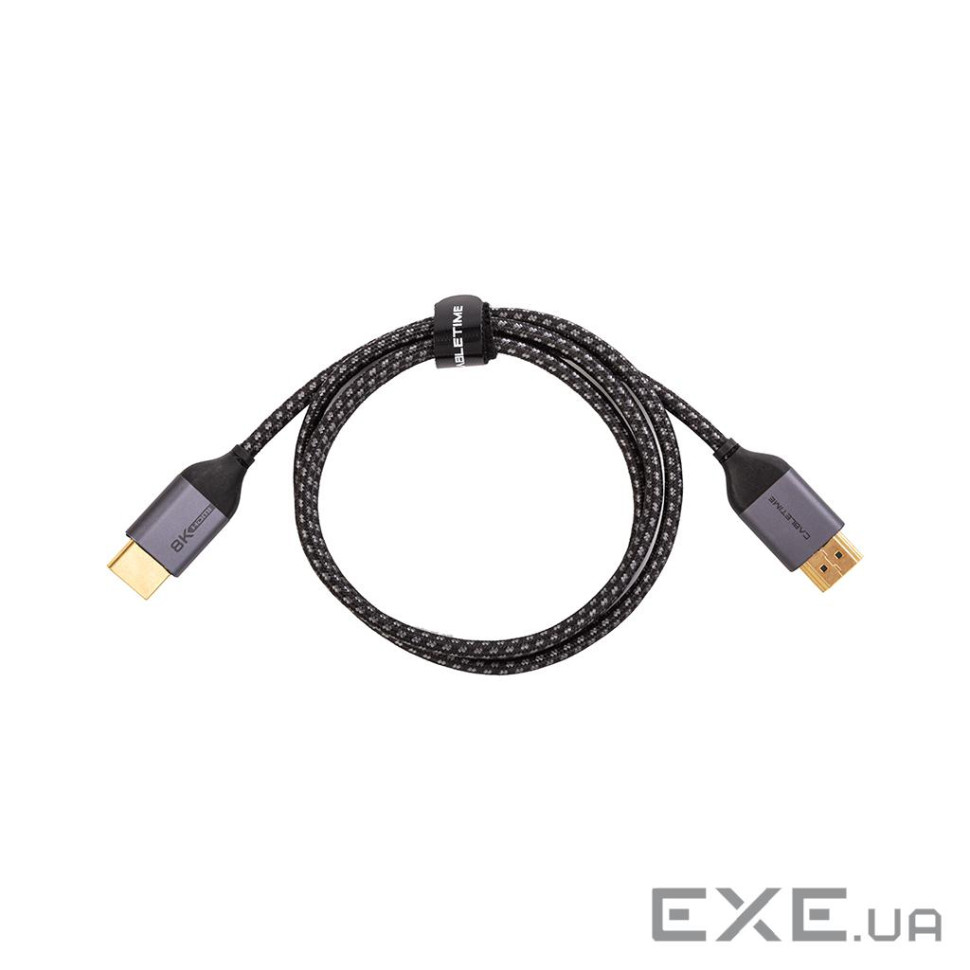 Відео кабель Cabletime HDMI (M) - HDMI (M), 2.1V, 32AWG, 8K Ultra HD, 2м (CA914654) (CA914654)