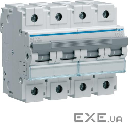 Автоматичний вимикач 4P 10kA C-100A 6M (HLF490S)