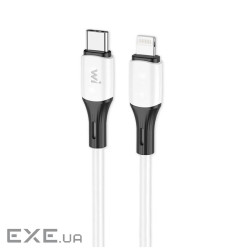 Дата кабель USB-C to Lightning 1.0m PD silicone white Wibrand (WI.DC/MA1W-CL)