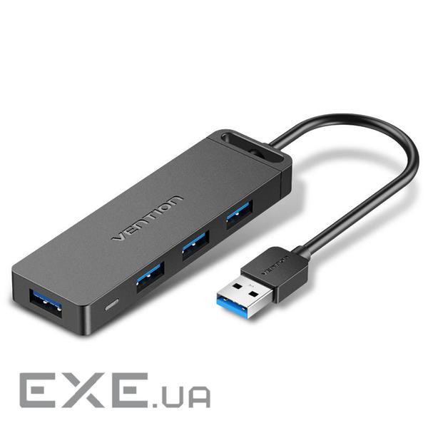 Концентратор Vention 4-Port із micro USB живленням 0.15M Black (CHLBB)