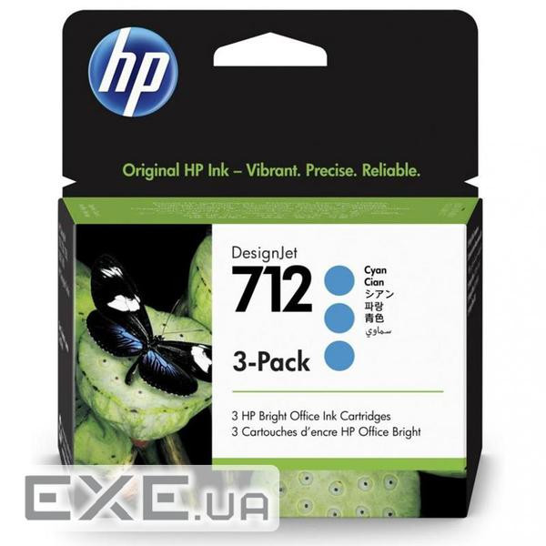 Картридж HP DJ No.712 DesignJet Т230/Т630 3-Pack 29-ml Cyan (3ED77A)