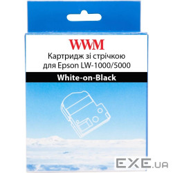 Картридж зі стрічкою WWM для Epson LW-1000/5000 36mm х 8m White-on-Black (WWM-SD36K) 8m White-on-Black (WWM-SD36K)