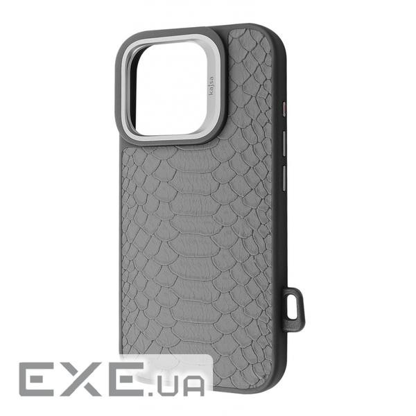 Чохол Kajsa Snake Pattern with Magnetic Ring iPhone 16 Pro Max light gray (59669 (59669  light gray)