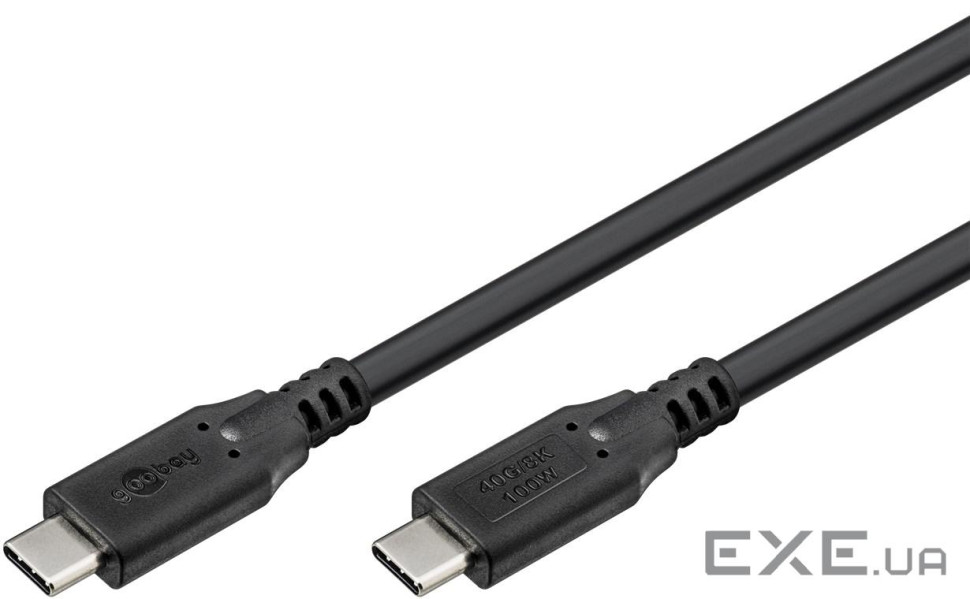 Кабель пристроїв USB Type-C M/M 1.5m,(USB4 Gen3x2) 40Gbps 100W Cu,чорний (75.07.4192-1) (75.07.4192-1)