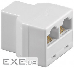 Перехідник мережевий RJ45 UTP5e 1x2 F / F, ISDN T-adapter 1: 1, Standart, білий (75.09.3056-20)