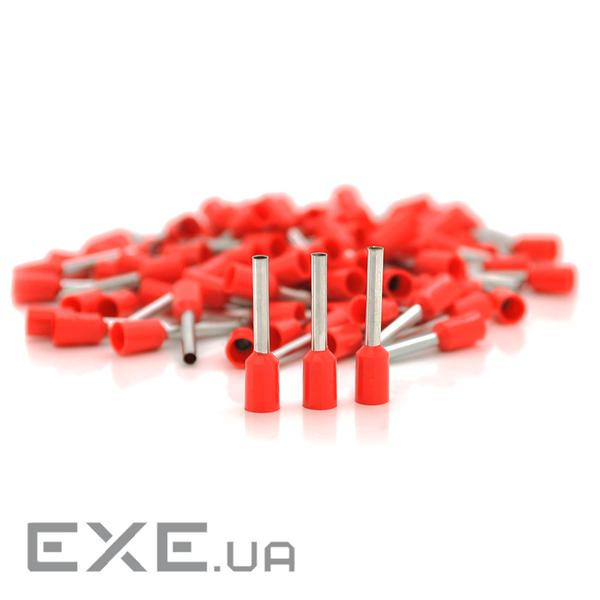 Кабельний наконечник VE1018, 1,0мм перетин затискання кабелю, довжина мідної трубки 18мм, ізоляція, ,