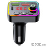 FM модулятор Havit HV-FM819BT USB-A+USB-C PD24W RGB Black