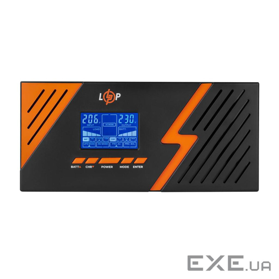 ДБЖ з правильною синусоїдою 12V LPM-PSW-1500VA (1050Вт ) Black (22754)