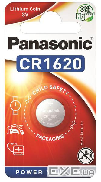 Батарейка Panasonic CR 1620 * 1 LITHIUM (CR-1620EL/1B)