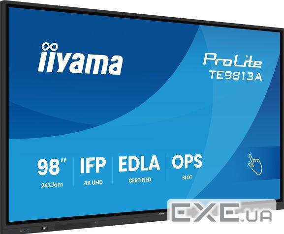 97.5" 16:9 інтерактивний IPS UHD РК дісплей, 24/7 , 500 кд/м2, ОС Андроід 14, 8GB/128 (TE9813A-B2AG)
