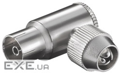Штекер FreeEnd-RF:Coaxial,/F конектор Screw Fixing 90ё,металік (75.01.1488-100) (75.01.1488-100)