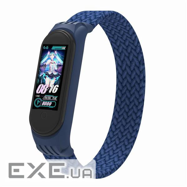 Ремешок для фитнес браслета Armorstandart Braided Solo Loop для Xiaomi Mi Band 4/5/6 Blue (ARM59178)