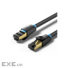 Патч-корд 5м, S/FTP cat 8 RJ-45 black Vention (IKABJ)