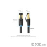 Патч-корд 5м, S/FTP cat 8 RJ-45 black Vention (IKABJ)