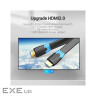 Кабель мультимедійний HDMI M to HDMI M 1.0m 4K60Hz flat black Vention (AAKBF)