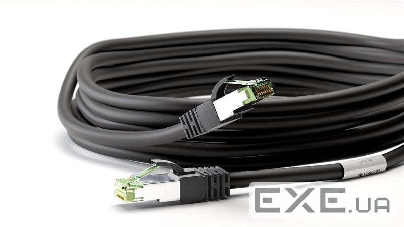 Патч-корд екранований RJ45 SFTP8.1 25.0m, patch AWG24 D=8.2mm LSOH Gold Cu,чорний (75.06.6729-5)