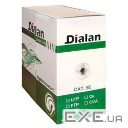 Кабель мережевий Dialan FTP 305м КНПЭ 4*2*0,50 [СU] ПВХ+ПЭ, Black (10563)