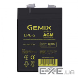 Батарея до ДБЖ Gemix 6В 5Ач (LP6-5) (LP65.0)