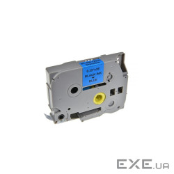 Стрічка для принтера етикеток UKRMARK RL-B-T521P-BK/BL, аналог TZE521. 9 мм х 8 м (CBTZ521)
