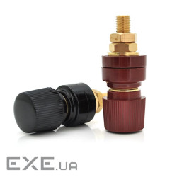 Мідна гвинтова клема 6mm чорна + червона продаються парою (6mmBK+RD) (6mmBK+RD)
