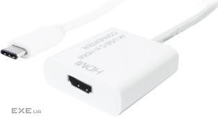 Конвертор монітора Lucom USB-C-HDMI M/F,(USB3.1) 0.1m 4K@60Hz 2160p,білий (78.01.9001-40)