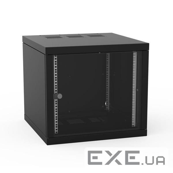 Шафа ZPAS 19", 12U, Z-BOX, змінні бічні стінки, скляні двері, 600x600 мм, мак (W-7240-20-A3-161-BNP) (W-7240-20-A3-161-B