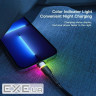 Дата кабель USB 2.0 AM to Lightning 2.0m 2.4A LED black Essager (EXCL-XCDA01)