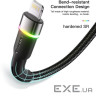 Дата кабель USB 2.0 AM to Lightning 2.0m 2.4A LED black Essager (EXCL-XCDA01)