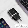Зарядний пристрій HOCO C12Q Smart USB QC3.0 18W Black (6931474716255)