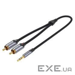 Кабель Vention 3.5 мм - 2xRCA (M/M), 2 м , Black (BCNBH)