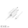 Зарядний пристрій HOCO C109A USB-C PD20W + cable USB-C to Lightning white (6942007656665)