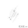 Зарядний пристрій HOCO C109A USB-C PD20W + cable USB-C to Lightning white (6942007656665)