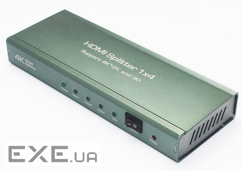 Відеорозгалужувач 4xHDMI v1.4a, 3D, 4K*2K (B00176)