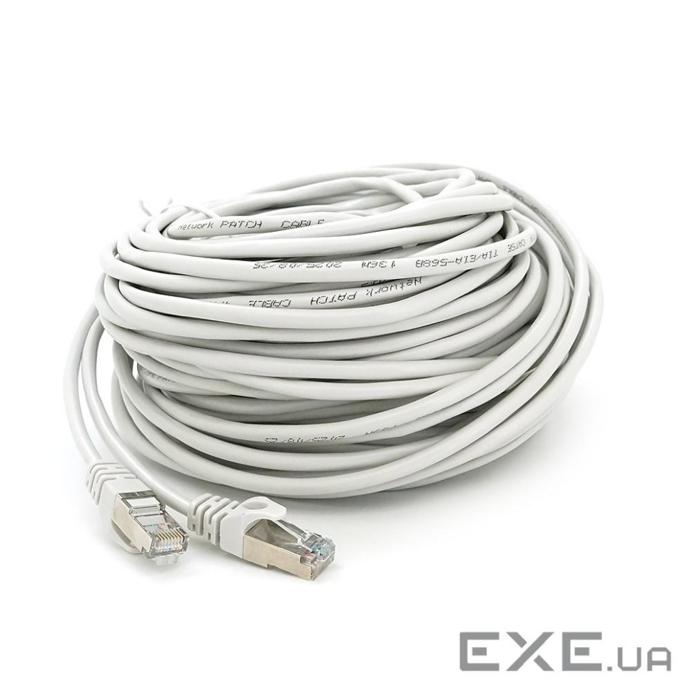 Патч-корд литий MERLION, FTP, RJ45, Cat.5e, 30m, сірий, CCA, Q200 (PCM-CCA-5E / 30G)